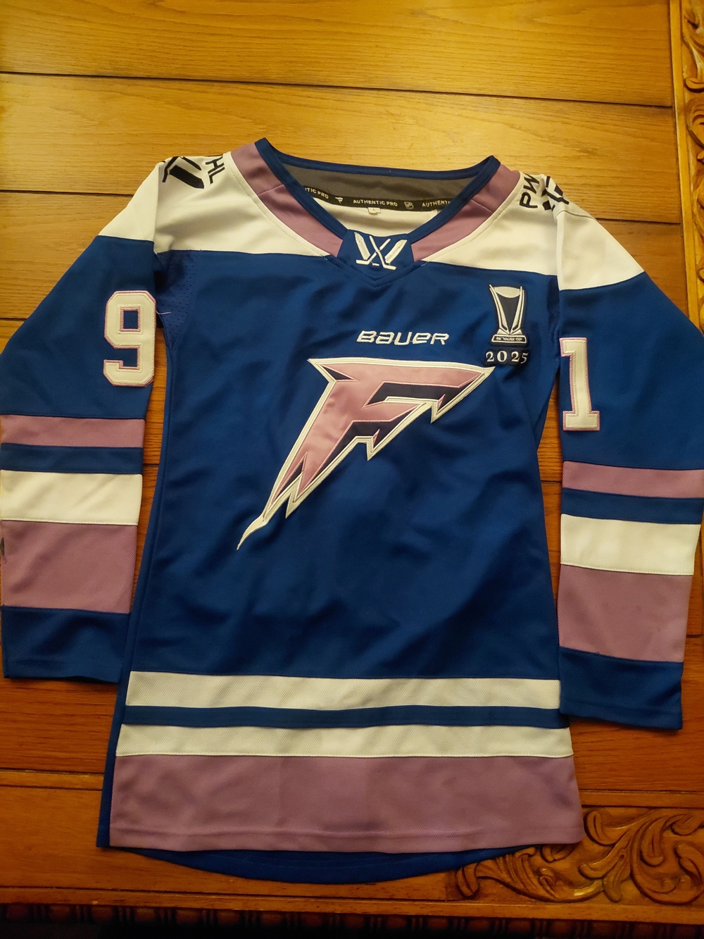 Bauer Youth Royal Blue & Lavender Hockey Jersey